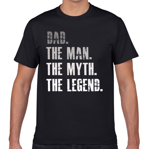 

t shirt men dad the man the myth the legend basic black geek short male tshirt xxxl