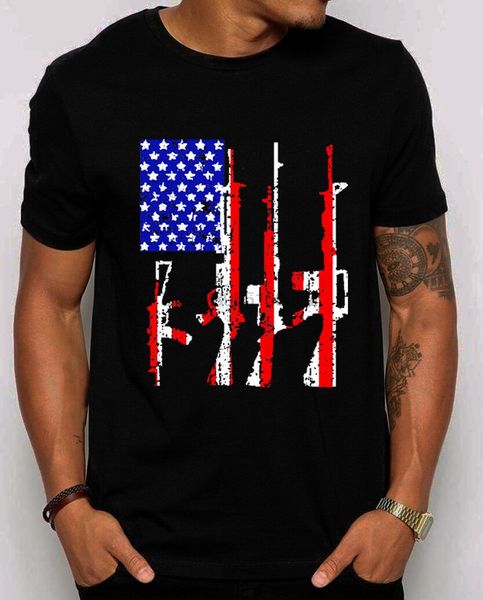 

америка флаг стрелкового оружие футболка. сша второй поправка любит оружие боеприпасов ar15 рубашку