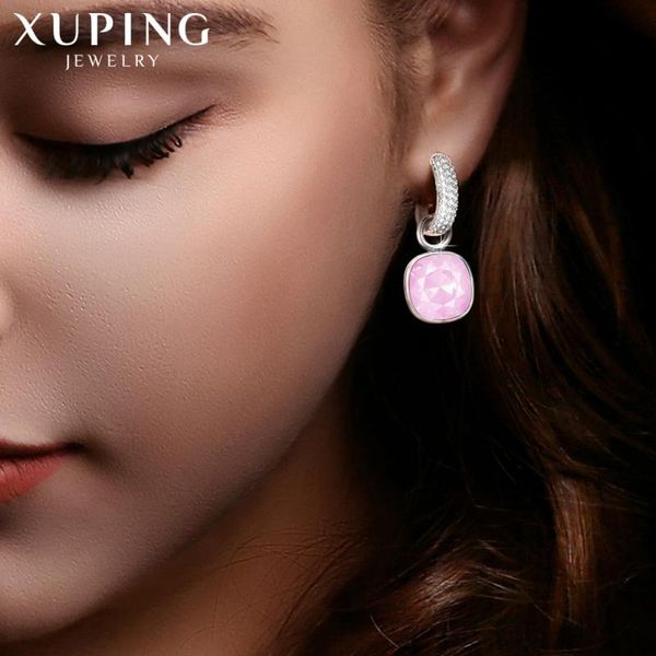 

dangle & chandelier xuping fashion earrings drop earring crystals from color plated charm for women mother's day gift m66-203, Silver