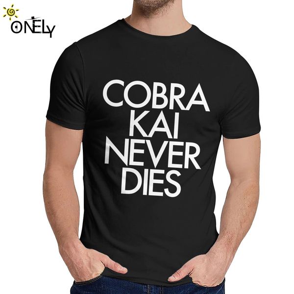 

classic round neck cobra kai never dies t-shirt new arrival men slim tee plus size
