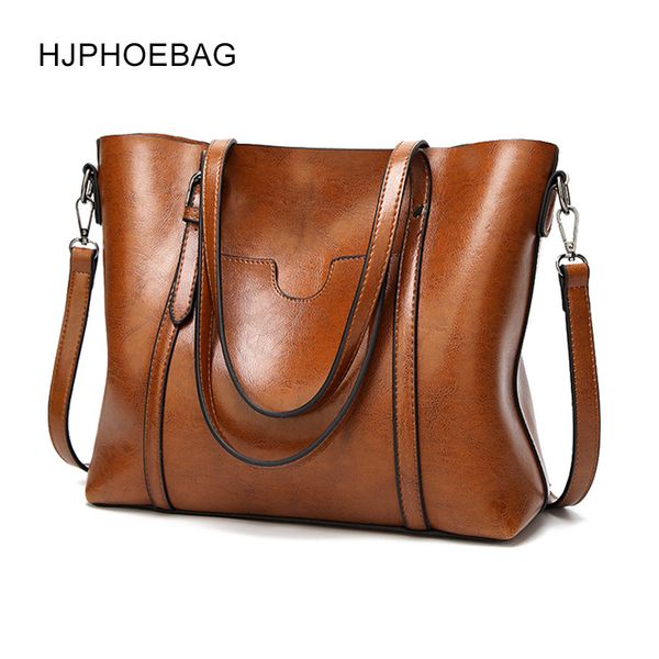 

hjphoebag new fashion women's bag shoulder messenger bag oil wax leather ladies handbag tote bag crossbody bags for women yc005 t200914