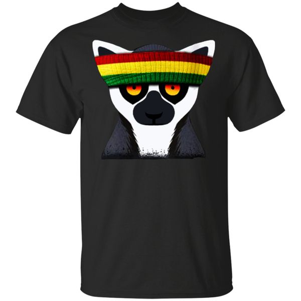 

кольцо хвостами lemur reggae музыка t-shirt black-navy для мужчин-женщин мода tee shirt