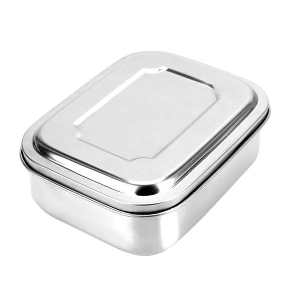 

stainless steel food container bento lunch box for kids adults student, perfect for healthy snacks, sides, or finger foods, silver