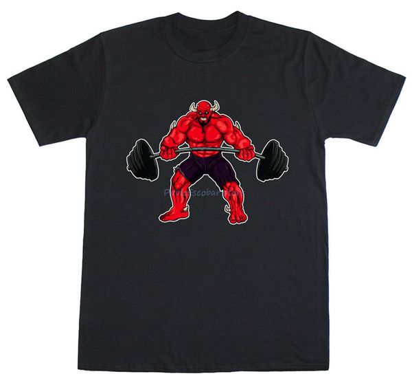

demon body builder beast mode design gym black t-shirt funny tee shirt