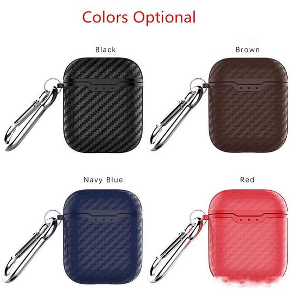 

for airpods pro case protective cover waterproof carbon fiber case for airpod pro 3 2 1 charing case with hook dhl