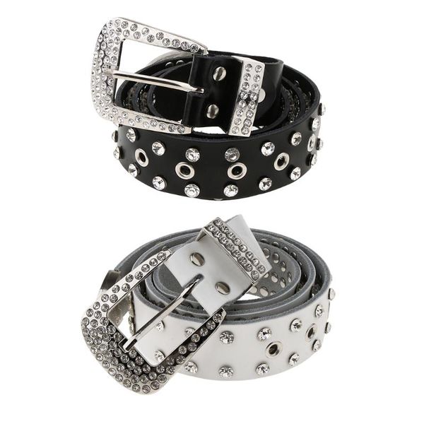 

блеск rhinestone заклепки ремень кожаный ремень джинсы western пастушка аксессуары, Black;brown