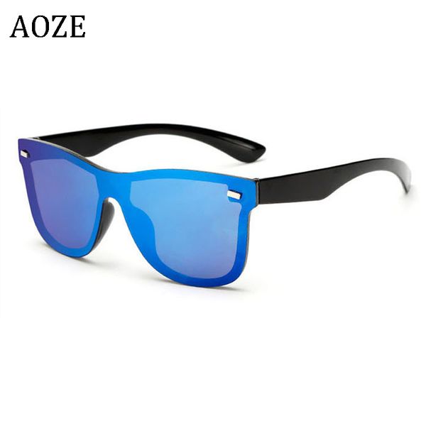

aoze brand men's sunglasses without rim square vintage frame travel flat lens men women sunglasses rayeds goggle glasses uv400, White;black