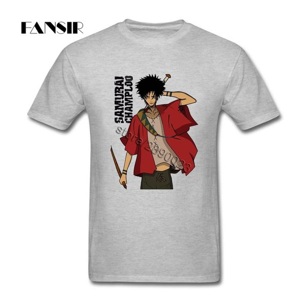 

повседневный samurai champloo аниме футболка homme с коротким рукавом из органического хлопка мужчины tshirt tops tee plus size