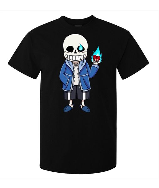 

undertale video game character skeleton sans men (woman available) t shirt black tee shirt festive plus size