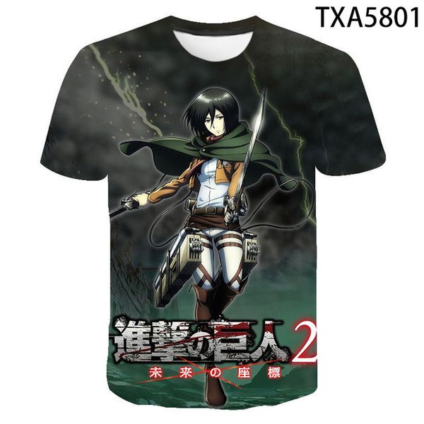 

new attack on titan 3d comfortable trend high-quality 3d print shirts kawaii harajuku aesthetic men clothing