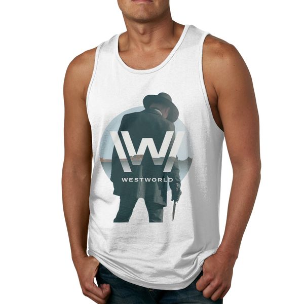 

rock roll cottonwestworld william logo game summer non-disposable round collar vest