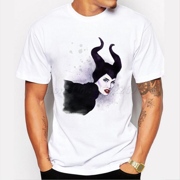 

asian size men cartoon printed t shirt short sleeve casual maleficent ii witch retro male hipster funny cool tee