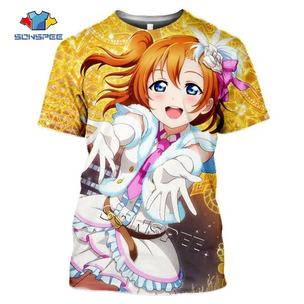 

3d cute girl summer men love live school idol anime 3d print shirts oversized hentai kawaii men clothing