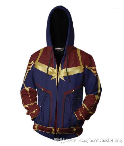

mens hoodies fashion 3d printed cartoon sweatshirts captain marvel mens clothing new arrival avengers endgame 4, Black