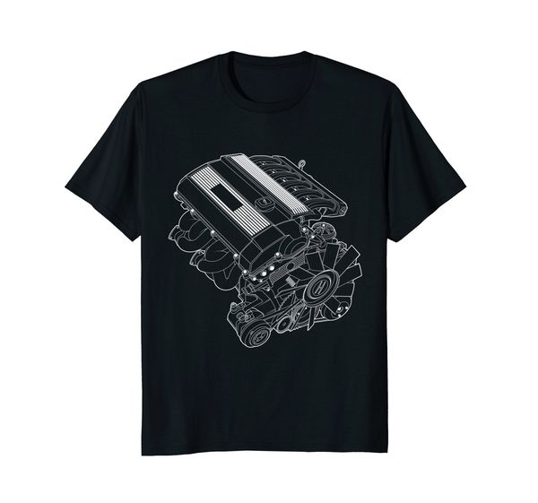

2019 fashion modern race header inline 6 na engine tee shirt