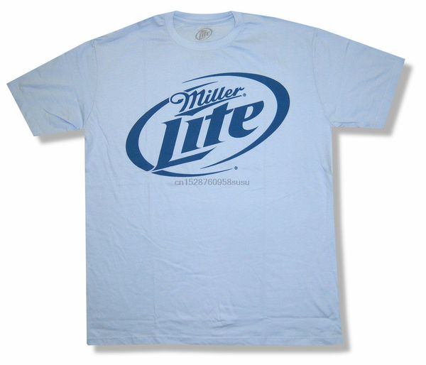

miller lite овал голубой футболка новой среда официальное пиво спирт