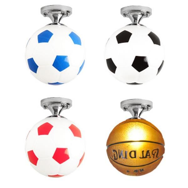 

selling led ceiling lamp modern minimalist color basketball football chandelier bedroom children's room cartoon pendant lamps