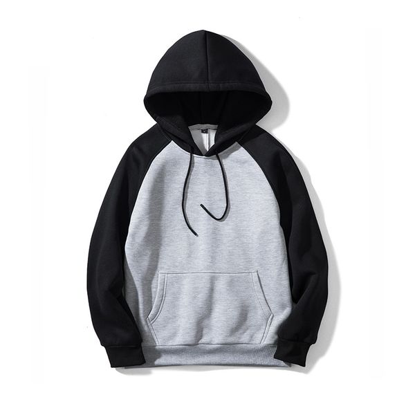 

autumn mens patchwork hoodies 2020 new fleece hooded sweatshirts men casual hoody fashion male streetwear cardigan tracksuits y0111, Black