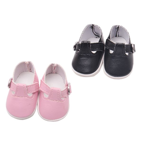 

2 pairs dolls shoes for mel-chan mellchan baby doll, for 9-12inch reborn doll, stylish flats sneakers, pu leather, black & pink color