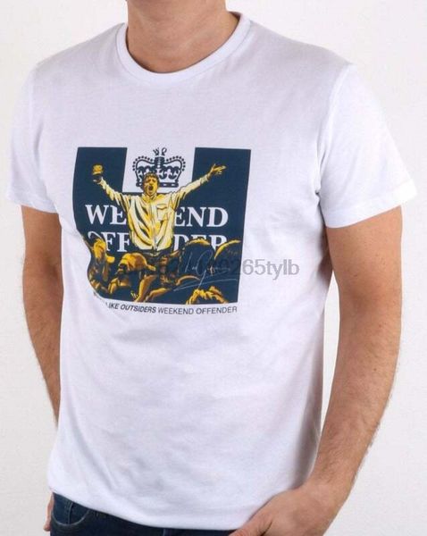 

weekend offender leo gregory t shirt in white - short sleeve graphic tee