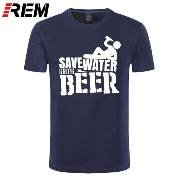 

save water drink beer men's t-shirt new arrival male tees summer casual boy's funny print men t shirt camisetas masculina