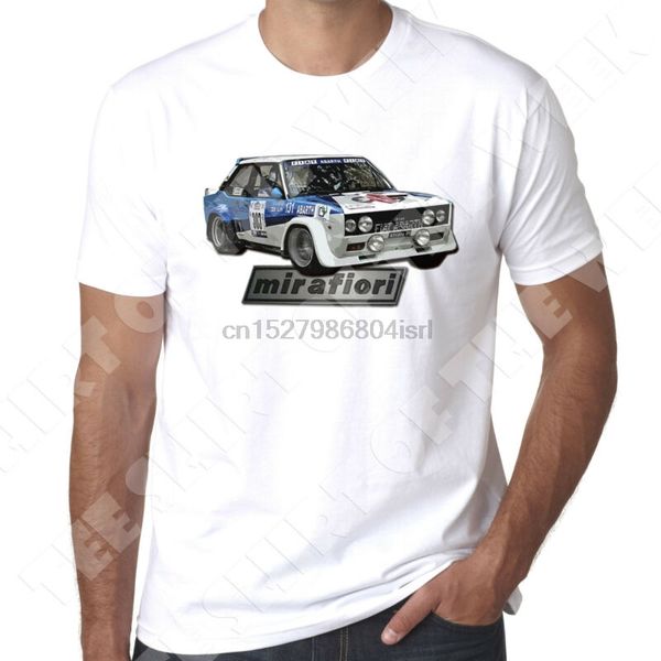 

fiat 131 abarth super mirafiori twincam rally retro mens tshirt