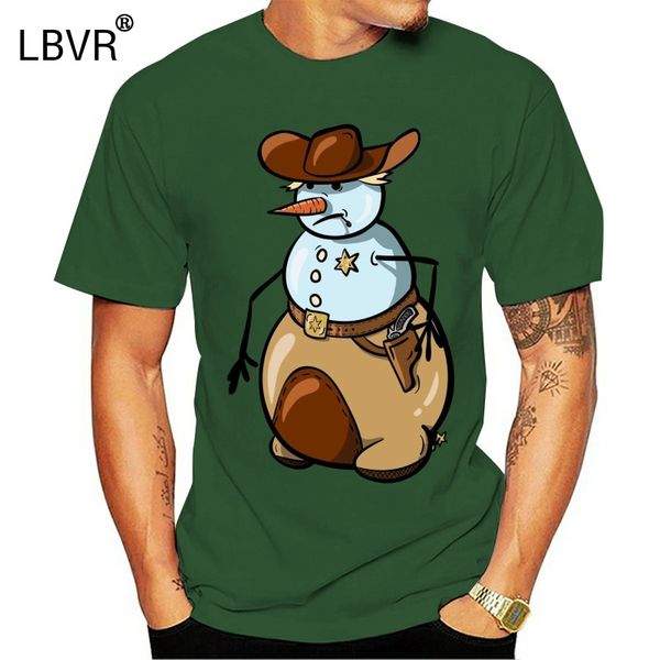 

ковбой sherriff снеговик с sherrif знак рождество рождество смешные мужские футболки