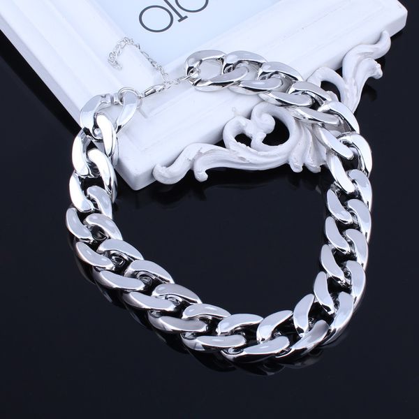 

rough chain short necklaces simple style black gold silver color alloy chain necklaces for men short