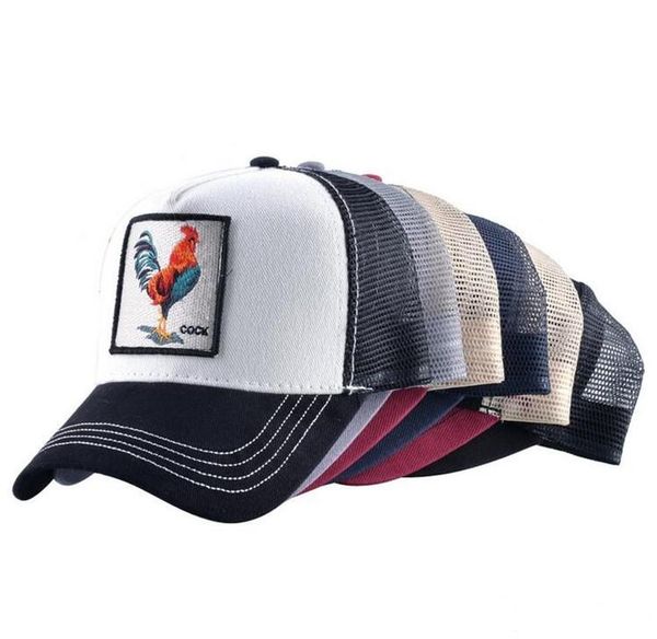 

embroidery cock baseball caps men hip hop cap breathable mesh snapback caps sun hats for women chicken bone casquette
