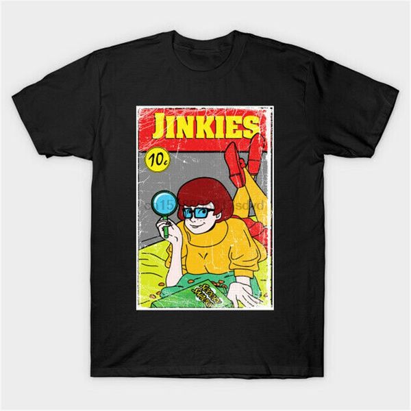 

jinkies scooby doo velma mia wallace pulp fiction parody black t-shirt s-6xl vintage tee shirt