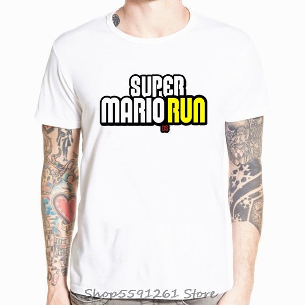 

funny men t shirt women novelty tshirt super mario run ds cool t-shirt brand cotton tshirt summer white tee-shirt for man