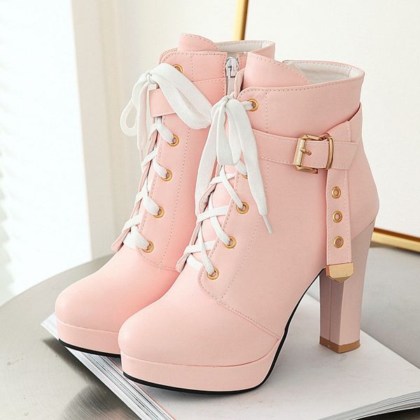 

foreign trade cross-border boots womens fashion high heel womens boots 2020 autumn and winter new short boots womens european and american t, Black