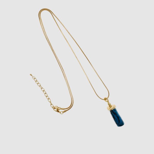 

chains amorita boutique classic blue pendant necklace, Silver