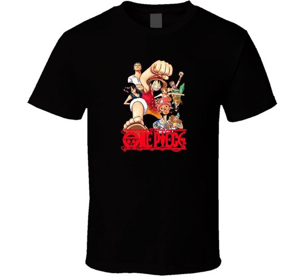 

one piece luffy and friends retro shirt black white tshirt men's retro o neck tee shirt