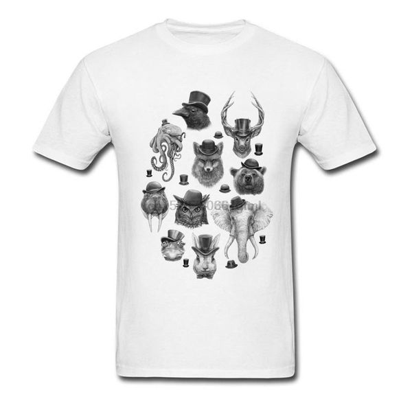 

повседневная одежда джентльмены tshirt мужчин футболки с коротким рукавом лето чистого хлопка tops европа tee урожай 3d animals печать футбо