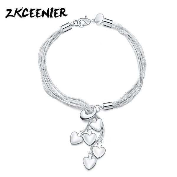 

bracelet love heart charms bracelets for women bileklik bracelet&bangle fashion jewelry gift wholesale, Golden;silver