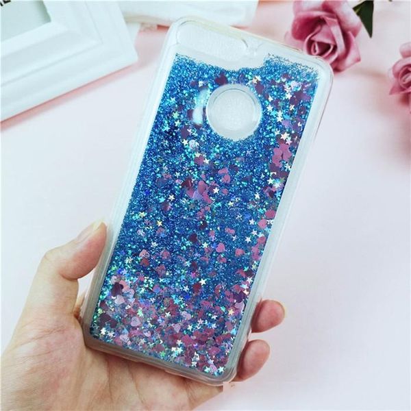 

huawei honor 7c case 5.7 glitter case on for coque huawei honor7c aum-l41 russian version cover liquid dynamic soft phone cases