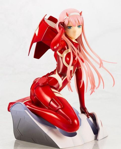 

darling in the franxx zero two 02 action figure pvc figures toys model red clothes model gift anime