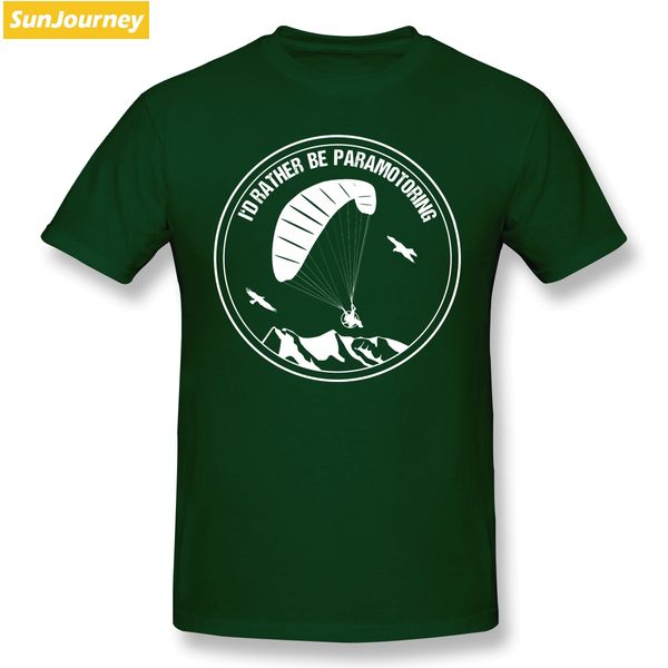 

i'd rather be paramotoring parachute t shirt plus size cotton crewneck short sleeve custom t shirts for men