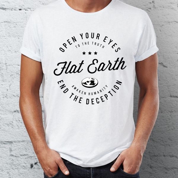 

men's t shirt flat earth retro funny sarcasm tee