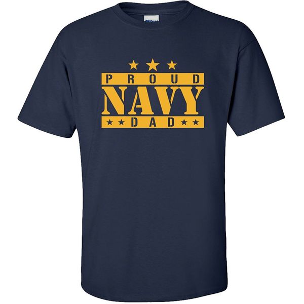 

2019 новая мода хлопок футболки гордый папа navy с коротким рукавом футболки в navy casual tee shirt