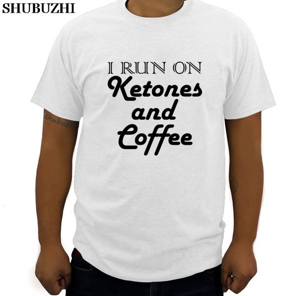 

cotton t-shirt men shubuzhi brand tee keto t-shirt -i runer on ketones and coffee summer fashion man tshirt