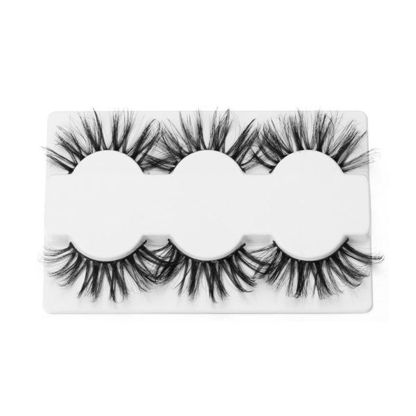 

3 pairs 3d faux mink false eyelashes natural makeup wispies fluffy soft fake eyelashes handmade multi-styles cross lashes