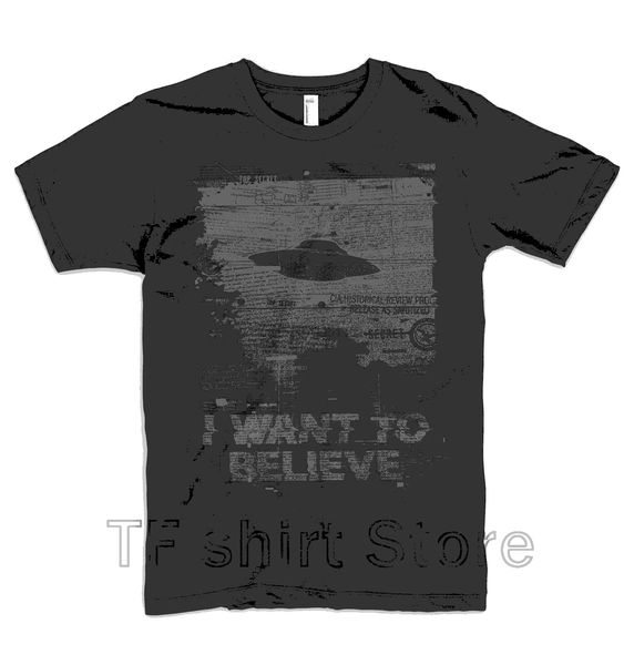 

funny print men t shirt women cool tshirt i want to believe t shirt alien ufo area 51 roswell x files space ship greys