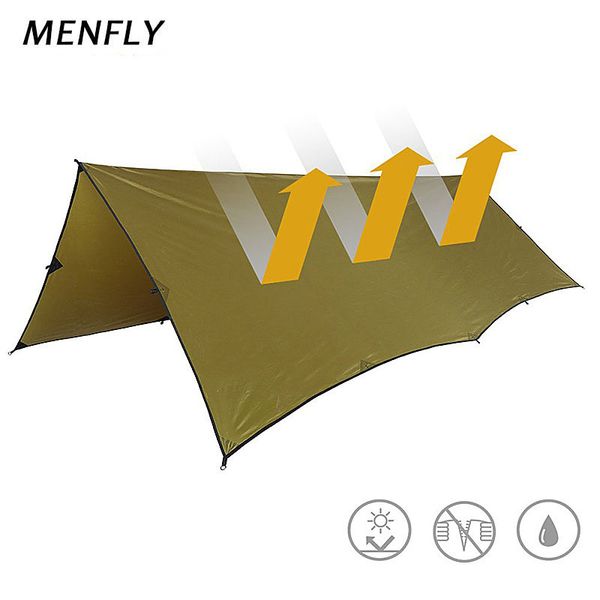 

menfly 3x4m outdoor tour sunscreen canopy camping tents leisure barbecue rainproof awning cloth uv protection tent sun shelter