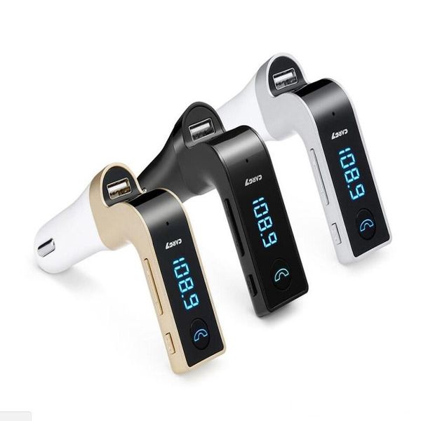

cell smart phone 4-in-1 handswireless bluetooth fm transmitter g7 aux modulator car kit mp3 player sd usb lcd car accessories