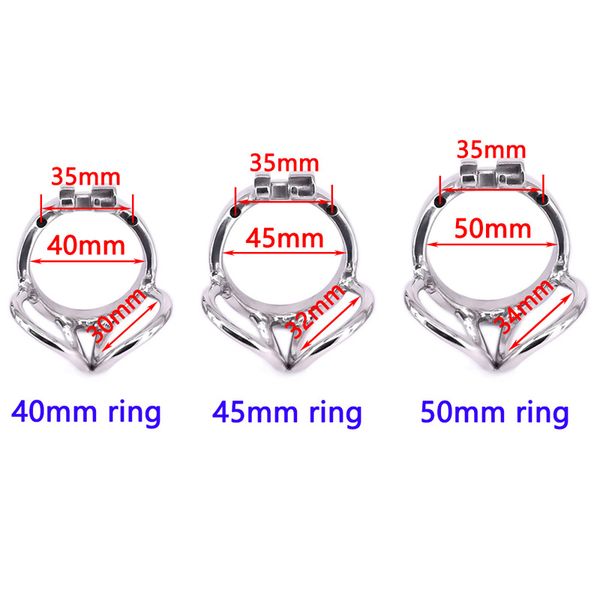 

mini chastity cockring male anti-off ring devices steel testicle restraints cage short stainless curved with vxxmx