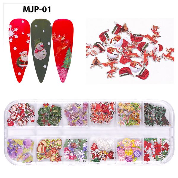 

stickers & decals 3d halloween christmas butterfly flowers nail art sequins colorful jewelry set mix wood pulp flake manicure tool, Black