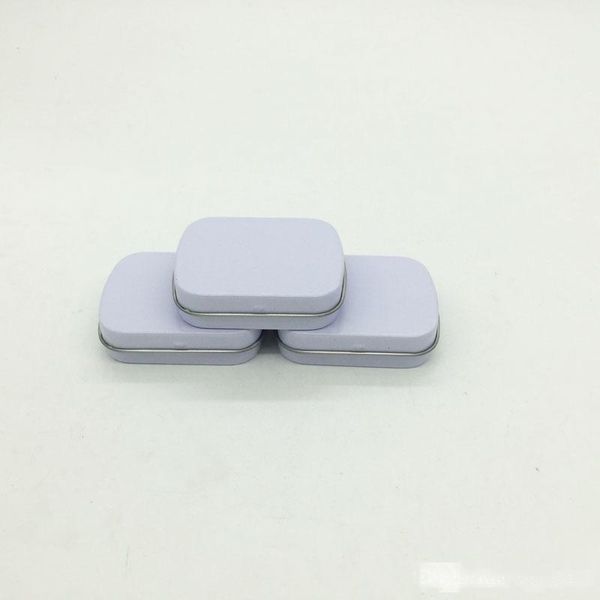 

58x45x15mm mini tin box gift box/mint metal box white rectangle plain metal tin box
