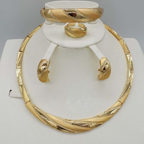 

2020 new 4sets dubai gold plat fashion jewelry set africa wedding women jewelry set earring, Silver